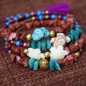 Sea turtle wrap bracelet